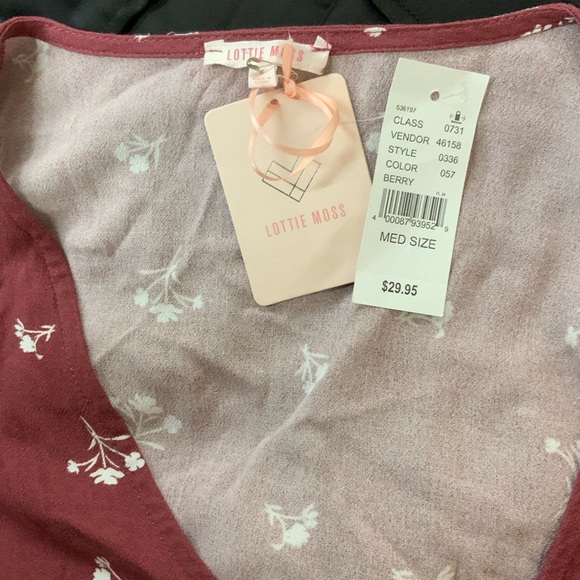 #72 NWT Lottie Moss (Pacsun) Tie Crop Top Size Medium - Picture 3 of 3